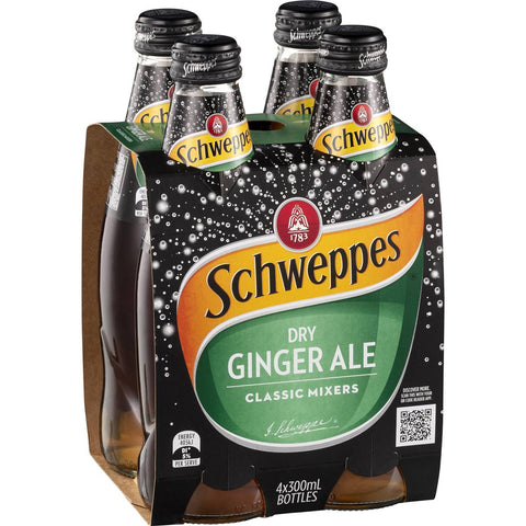 Schweppes Dry Ginger Ale 300ml X4 Pack