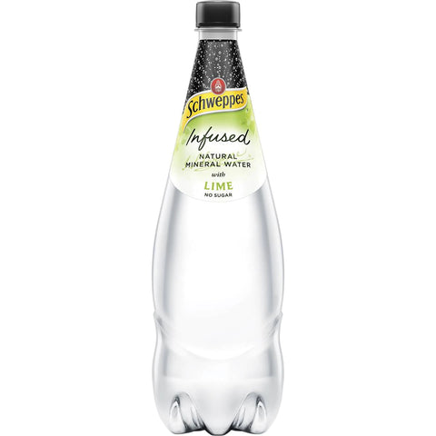 Schweppes Infused Natural Mineral Water With Lime 1.1l