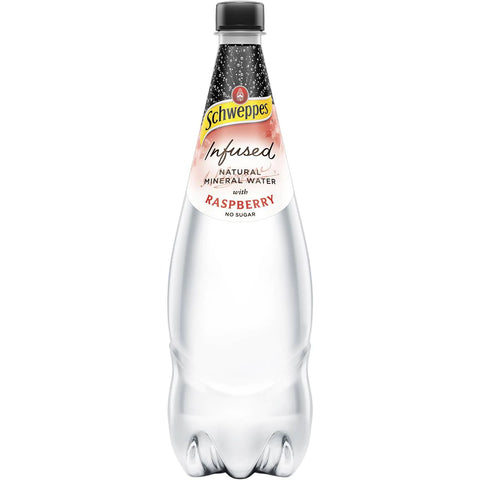 Schweppes Infused Natural Mineral Water With Raspberry 1.1l