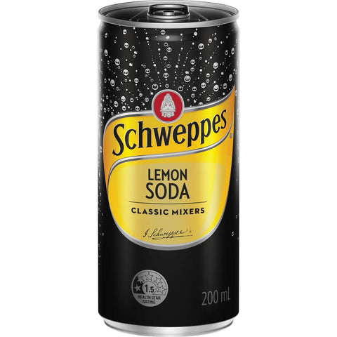 Schweppes Lemon Soda 6 X 200ml