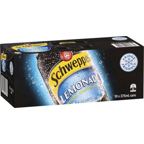 Schweppes Lemonade Cans 375ml X10 Pack