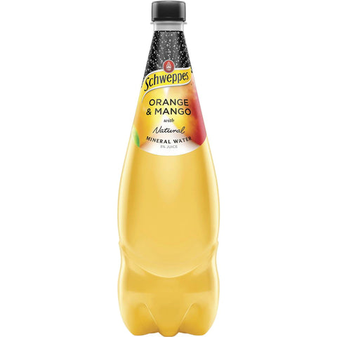 Schweppes Natural Mineral Water Orange & Mango 1.1l