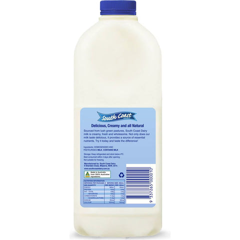 South Coast Dairy Full Cream Milk  2L