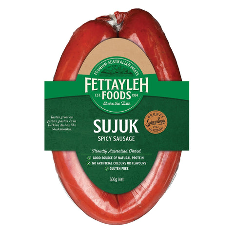 Fettayleh Foods Sujuk Spicy Sausage 500g