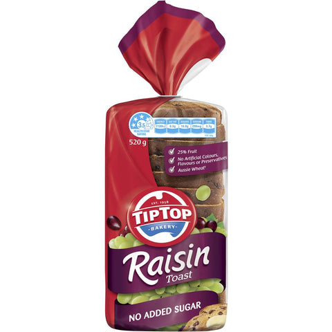 Tip Top Raisin Fruit Bread Loaf Toast 520g