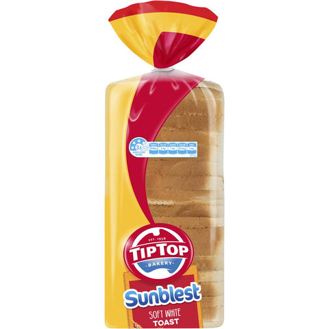 Tip Top Sunblest Soft White Toast Slice Bread Loaf 650g