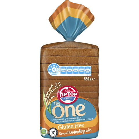 Tip Top The One Gluten Free Smooth Wholegrain Bread 550g