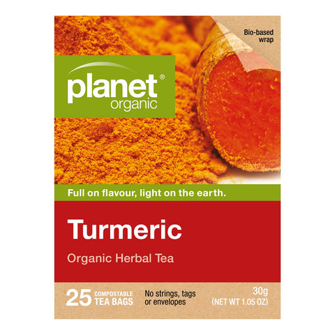 Planet Organic Turmeric Herbal Tea |  25 Tea Bags