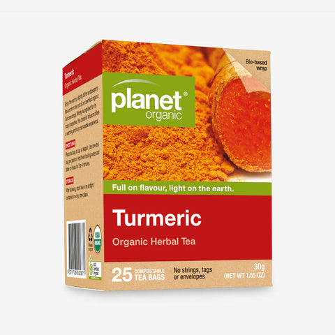 Planet Organic Turmeric Herbal Tea |  25 Tea Bags