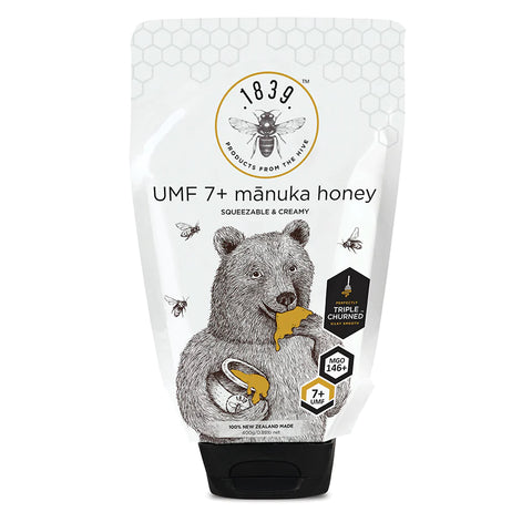 1839 Honey Squeezable UMF 7+ Mānuka Honey MGO 146+  400g