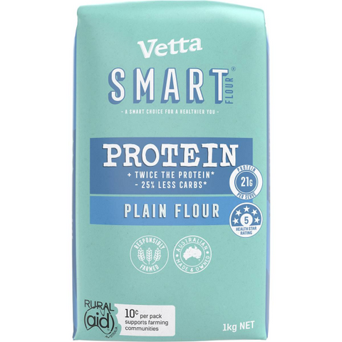 Vetta Smart Protein Plain Flour 1kg - High Protein, Low Carb Flour for Healthier Cooking