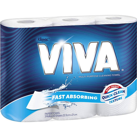 Viva Paper Towels 180 Sheets 3 Pack