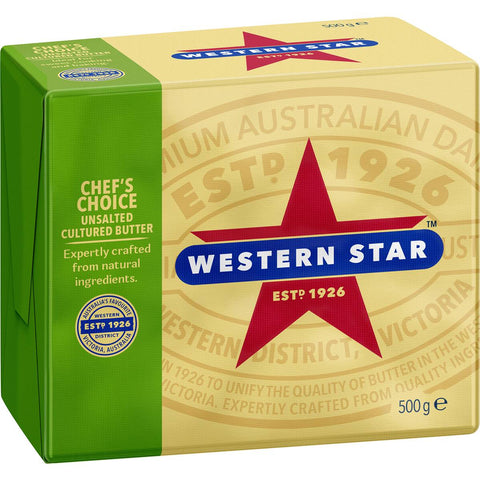 Western Star Unsalted Butter Chef's Choice 500g