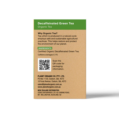 Planet Organic Decaffeinated Green Tea | 25 Tea Bags