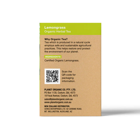 Planet Organic Lemongrass Herbal Tea | 25 Tea Bags