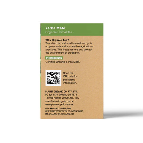 Planet Organic Yerba Mate Herbal Tea | 25 Tea Bags