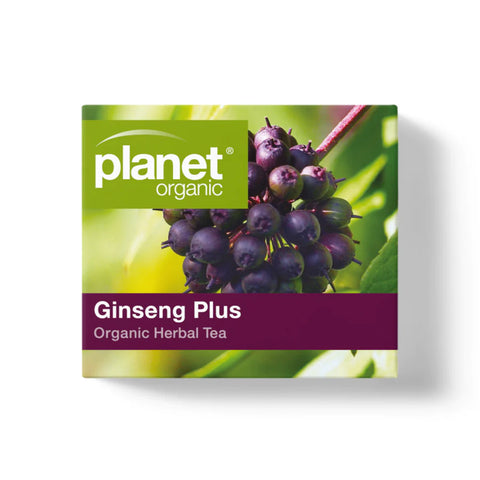 Planet Organic Ginseng Plus Herbal Tea | 25 Tea Bags