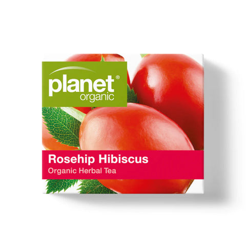 Planet Organic Rosehip Hibiscus Herbal Tea | 25 Tea Bags