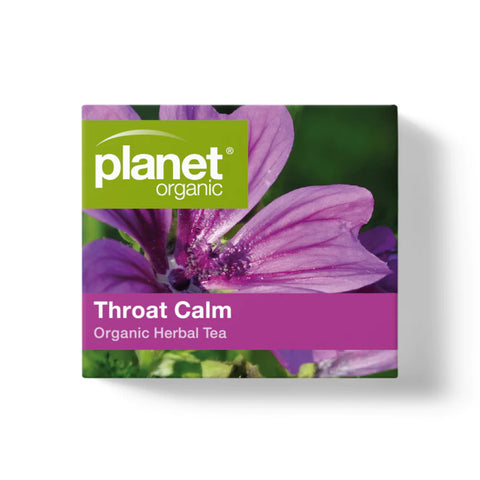 Planet Organic Throat Calm Herbal Tea | 25 Tea Bags