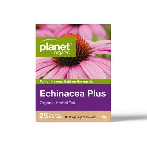 Planet Organic Echinacea Plus Herbal Tea | 25 Tea Bags