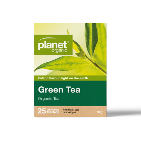 Planet Organic Green Tea Herbal Tea | 25 Tea Bags