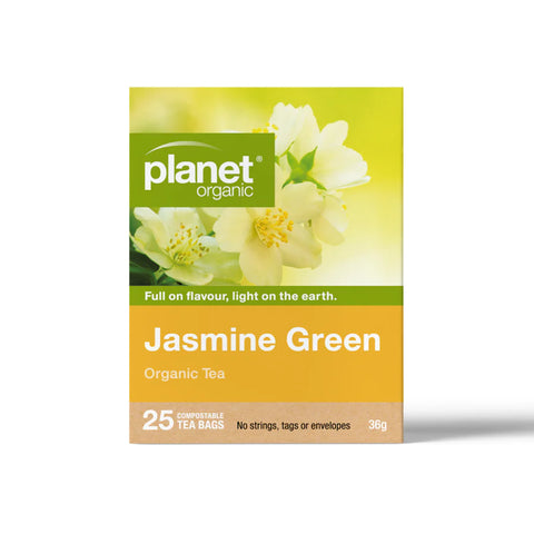 Planet Organic Jasmine Green Herbal Tea | 25 Tea Bags