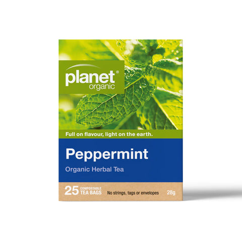 Planet Organic Peppermint Herbal Tea | 25 Tea Bags