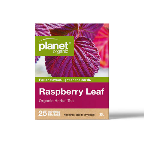 Planet Organic Raspberry Leaf Herbal Tea | 25 Tea Bags