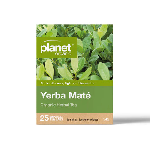 Planet Organic Yerba Mate Herbal Tea | 25 Tea Bags