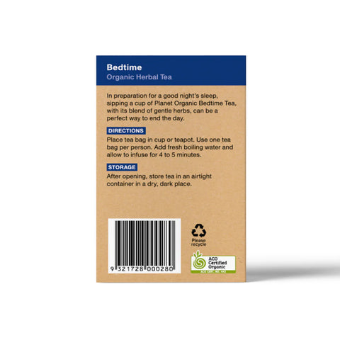 Planet Organic Bedtime Herbal Tea | 25 Tea Bags