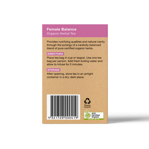 Planet Organic Female Balance Herbal Tea | 25 Tea Bags