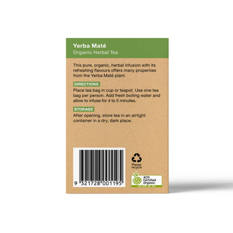 Planet Organic Yerba Mate Herbal Tea | 25 Tea Bags