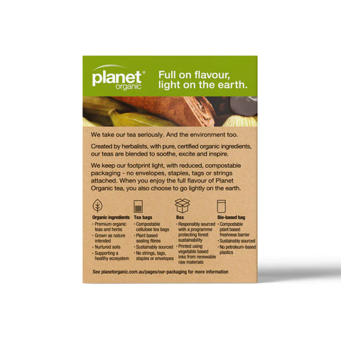 Planet Organic Chai Spice Herbal Tea | 25 Tea Bags