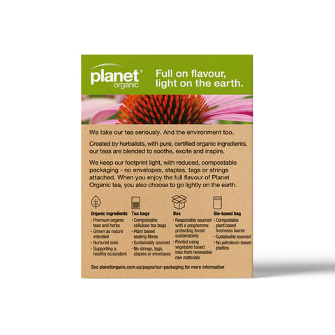 Planet Organic Echinacea Plus Herbal Tea | 25 Tea Bags