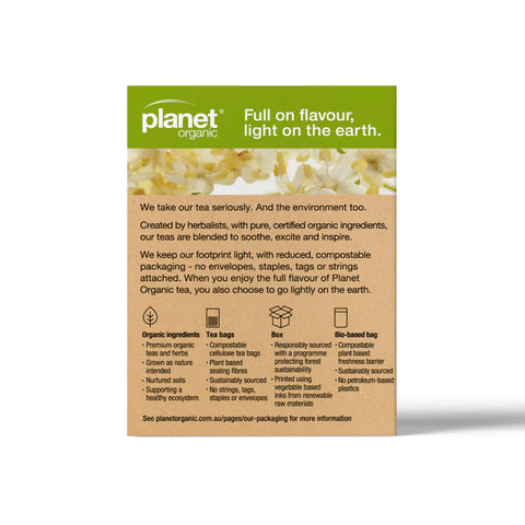 Planet Organic Tea Elderflower Herbal Tea | 25 Tea Bags