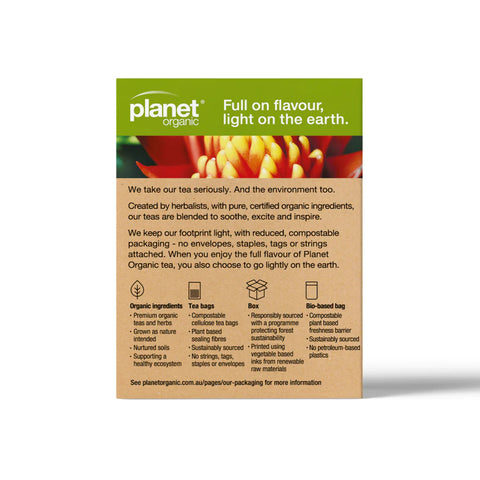 Planet Organic Ginger Herbal Tea | 25 Tea Bags