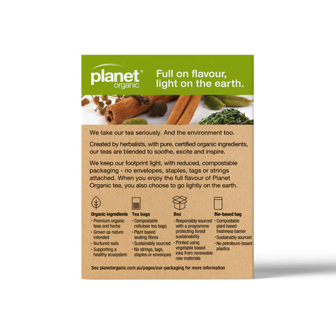 Planet Organic Chai Green Herbal Tea | 25 Tea Bags