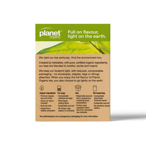 Planet Organic Green Tea Herbal Tea | 25 Tea Bags