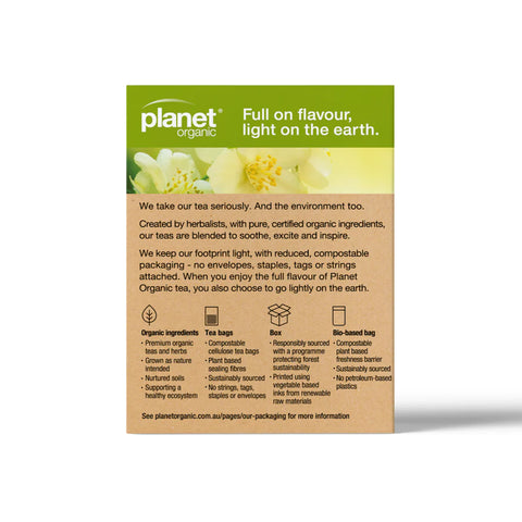 Planet Organic Jasmine Green Herbal Tea | 25 Tea Bags