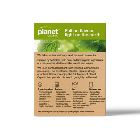 Planet Organic Tea Lemon Balm Herbal Tea | 25 Tea Bags