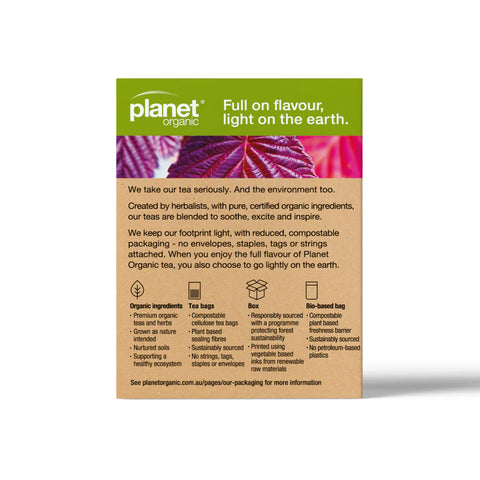 Planet Organic Raspberry Leaf Herbal Tea | 25 Tea Bags