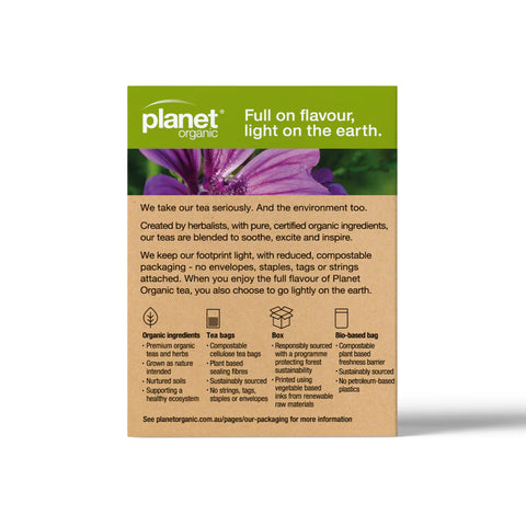 Planet Organic Throat Calm Herbal Tea | 25 Tea Bags