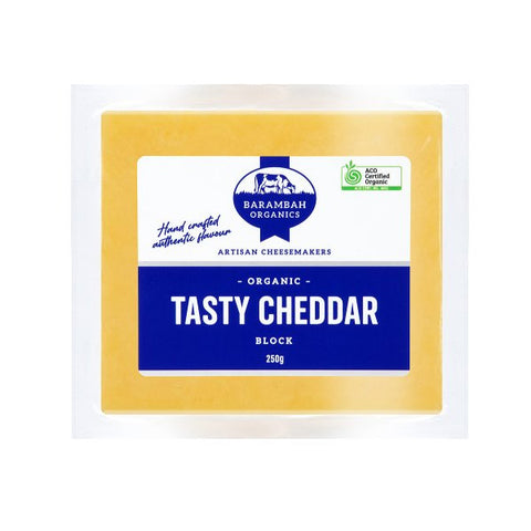 Barambah Organic Tasty Cheddar Block - 250g