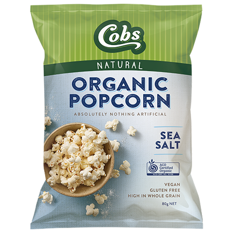 Cobs Organic Popcorn Sea Salt 80g