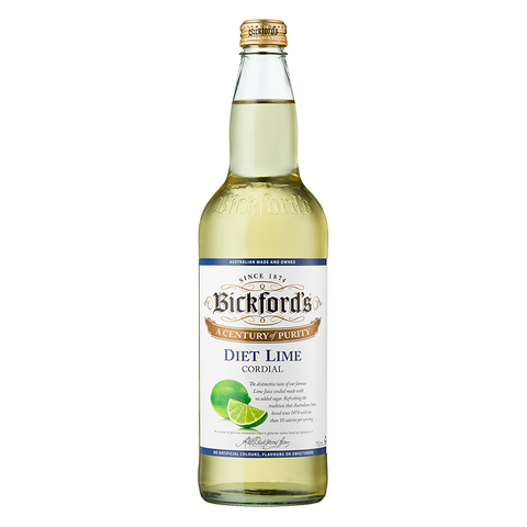 Bickford's Diet Lime Cordial 750mL