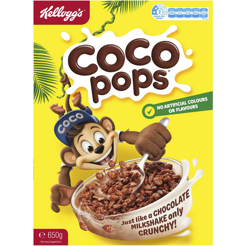 Kellogg's Coco Pops Chocolatey Breakfast Cereal 650g