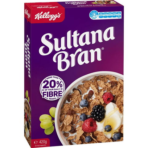 Kellogg's Sultana Bran High Fibre Breakfast Cereal 420g