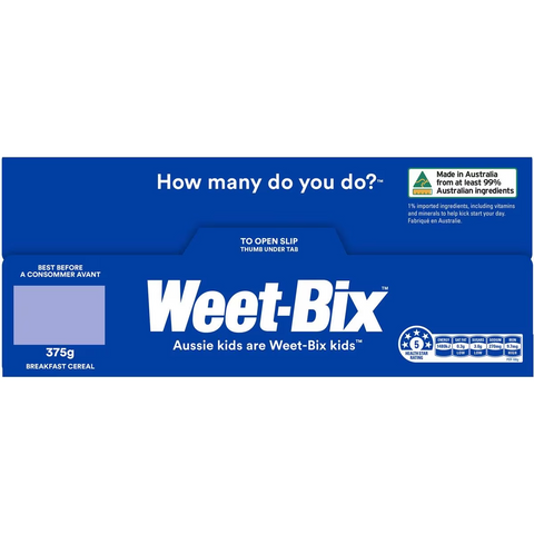 Sanitarium Weet-bix Breakfast Cereal 375g