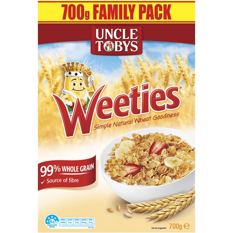 Uncle Tobys Vita Weeties Breakfast Cereal Weeties 700g