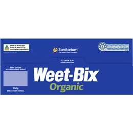 Sanitarium Weet-bix Organic Breakfast Cereal 750g